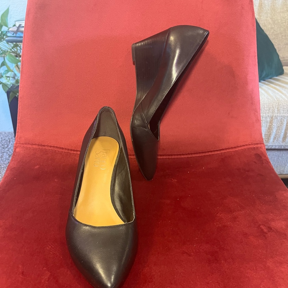 Franco Sarto Black Wedges